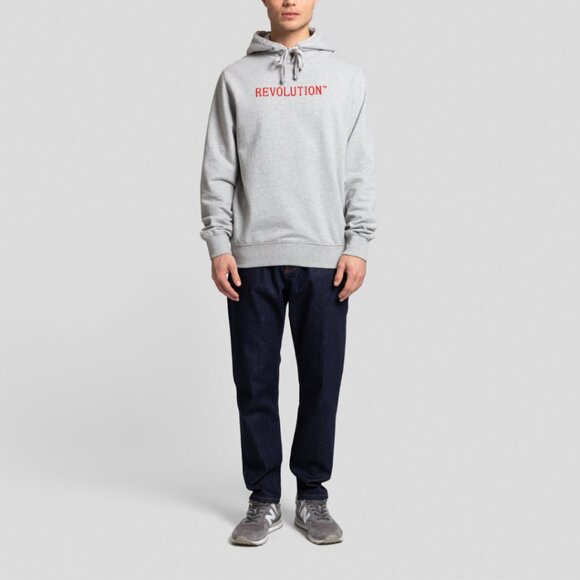 BNWT Revolution of 1995 - Men's Gray Organic Cotton Hooded Sweatshirt - Picture 5 of 6